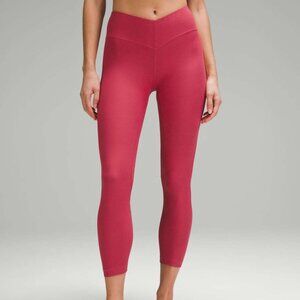 NWT Lululemon V-Waist Yoga Tight 25" *Grid Texture Vintage Rose Size 2